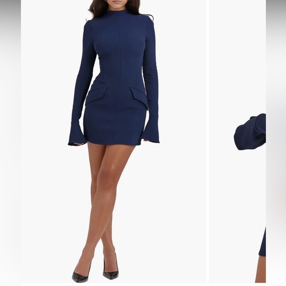 House of CB Dresses & Skirts - House of CB Navy Long Sleeve Dress